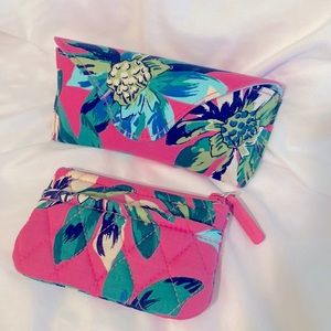 NWOT Sunglass Case & Matching Change Bag.
